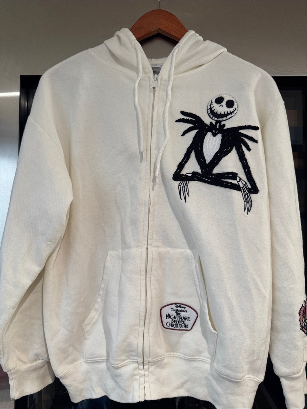 Disney Nightmare Before Christmas Jack Zip Hoodie size L
